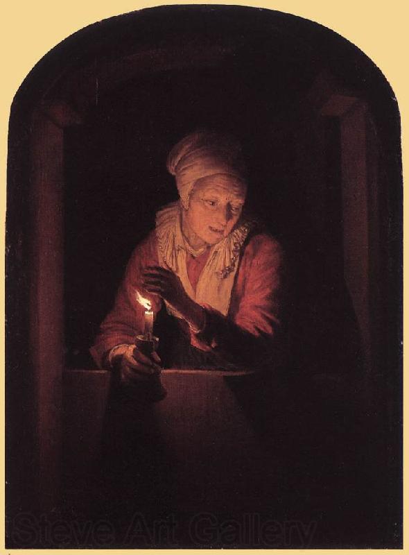 DOU, Gerrit Old Woman with a Candle  df Spain oil painting art